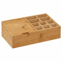 5 Five Simply Smart Organiseur Miroir 10 compartiments Bambou Naturel Outlet