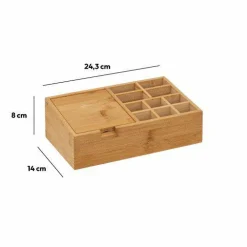 5 Five Simply Smart Organiseur Miroir 10 compartiments Bambou Naturel Outlet