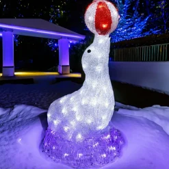 Feeric Lights & Christmas Otarie lumineuse 80 LED (H50 cm) Églantine Blanc froid Discount
