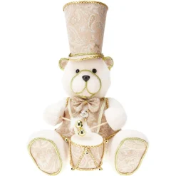 KOOPMAN Ours de Noël déco (H33 cm) Majestueux musicien Or Clearance