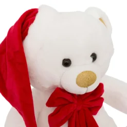 JJA Ours en peluche (H34 cm) Jules et nœud velours et rouge Blanc Online