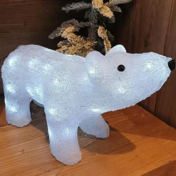 KAEMINGK Ours lumineux solaire 40 LED (H24 cm) Titouan Blanc froid Sale