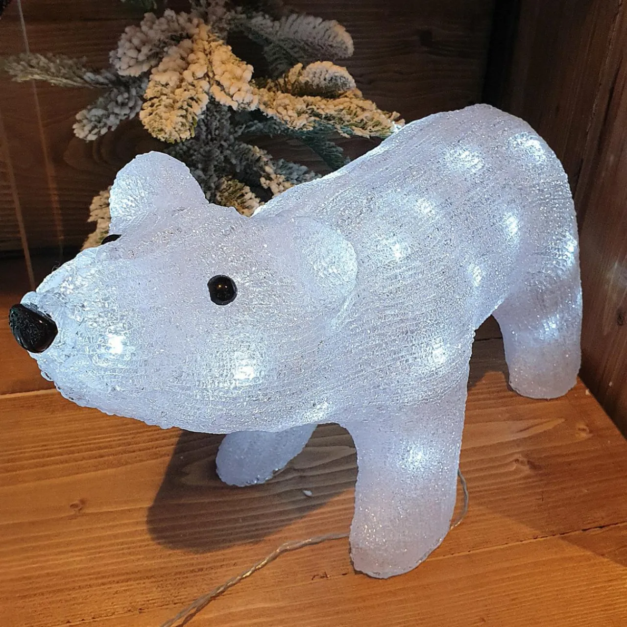 KAEMINGK Ours lumineux solaire 40 LED (H24 cm) Titouan Blanc froid Sale