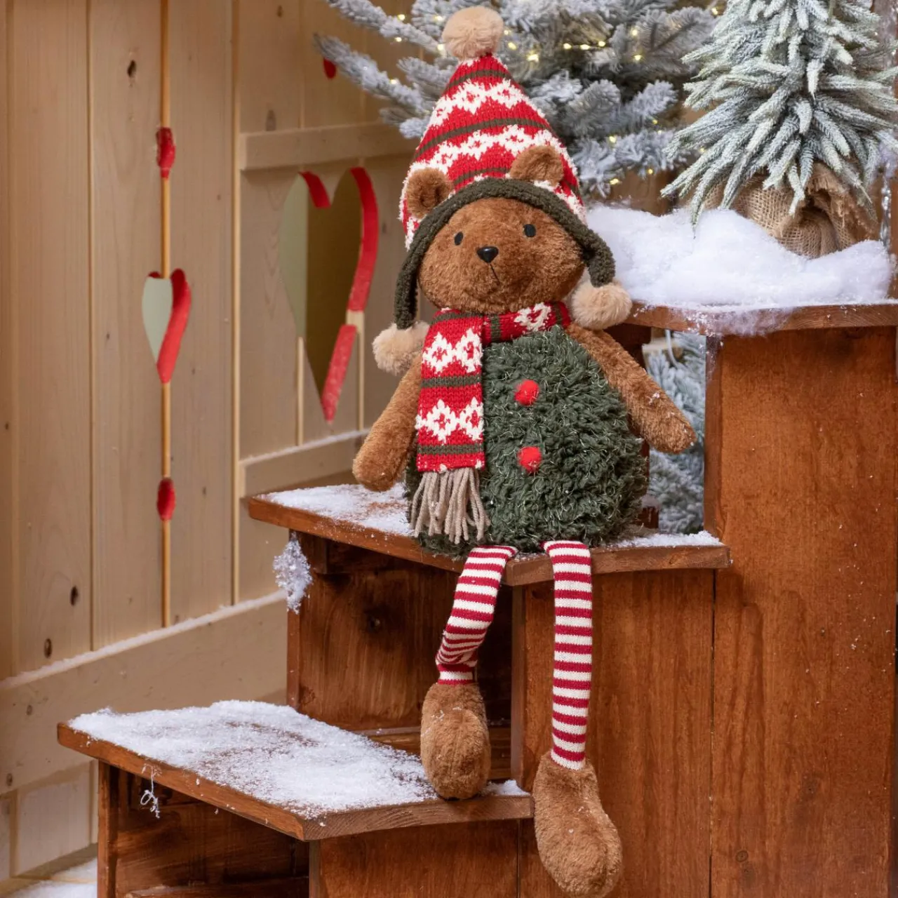 KAEMINGK Ourson de Noël déco (H68 cm) Max à la montagne Gris Outlet