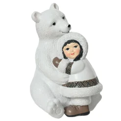 KAEMINGK Ours polaire déco (H16 cm) Esquimau des Neige Blanc Hot
