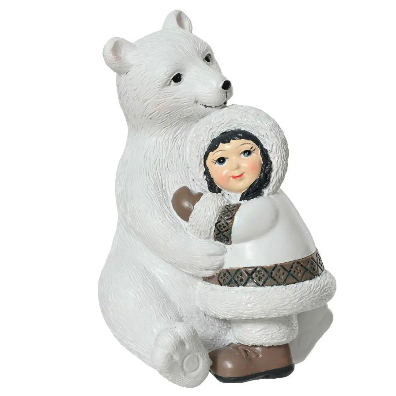 KAEMINGK Ours polaire déco (H16 cm) Esquimau des Neige Blanc Hot