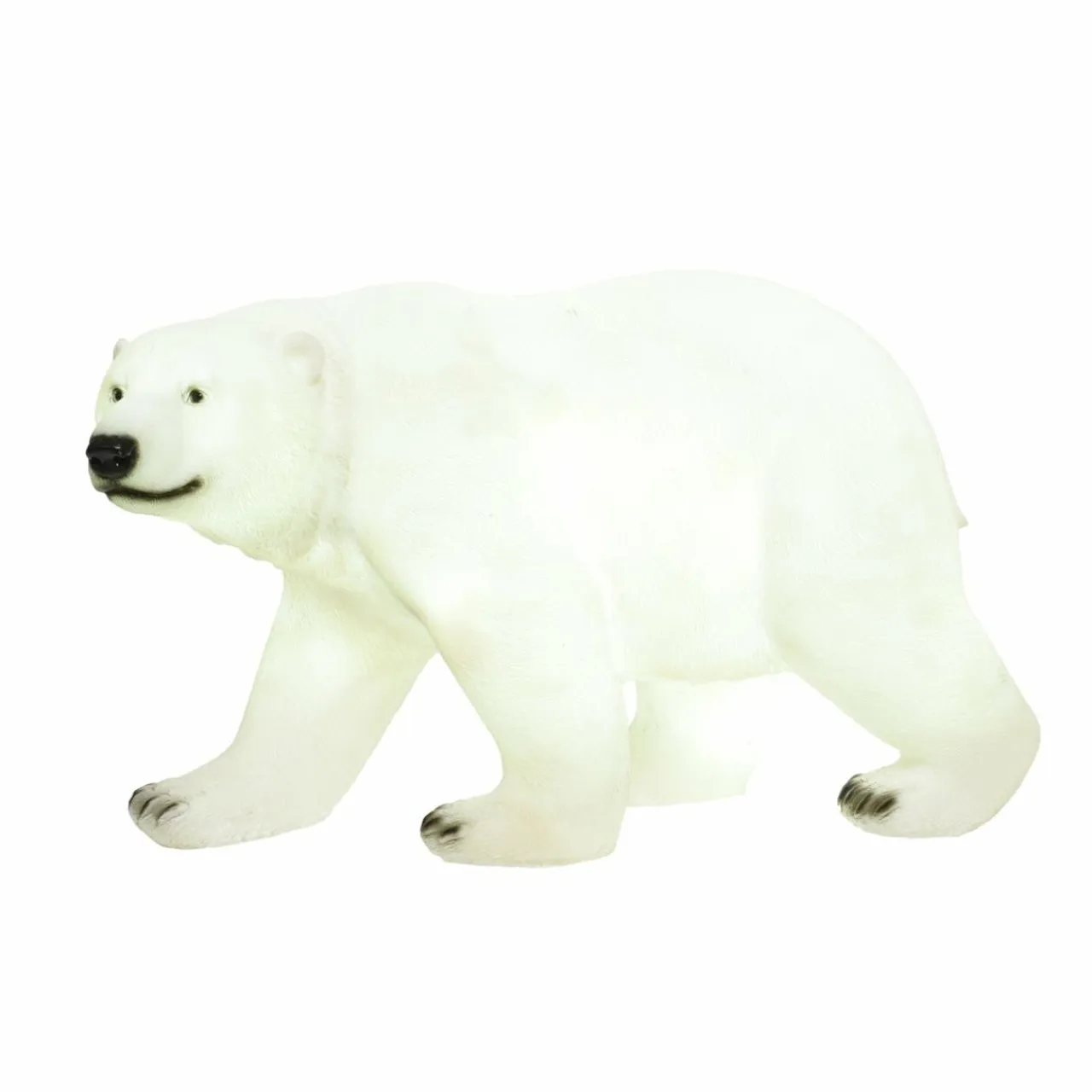 KAEMINGK Ours polaire lumineux fibre de verre 8 LED (H35 cm) Viken Blanc froid New