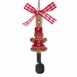 CHRISTMAS INSPIRATIONS Pain d'épices à suspendre (H12 cm) Cuillère de Noël Rouge Outlet