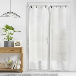 douceur d'intu017drieur Paire de voilages anneaux (70 x 200 cm) Linka Blanc Sale
