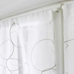 ENJOY HOME Paire de voilages brodés passe-tringle (60 x 90 cm) Galet Gris Online
