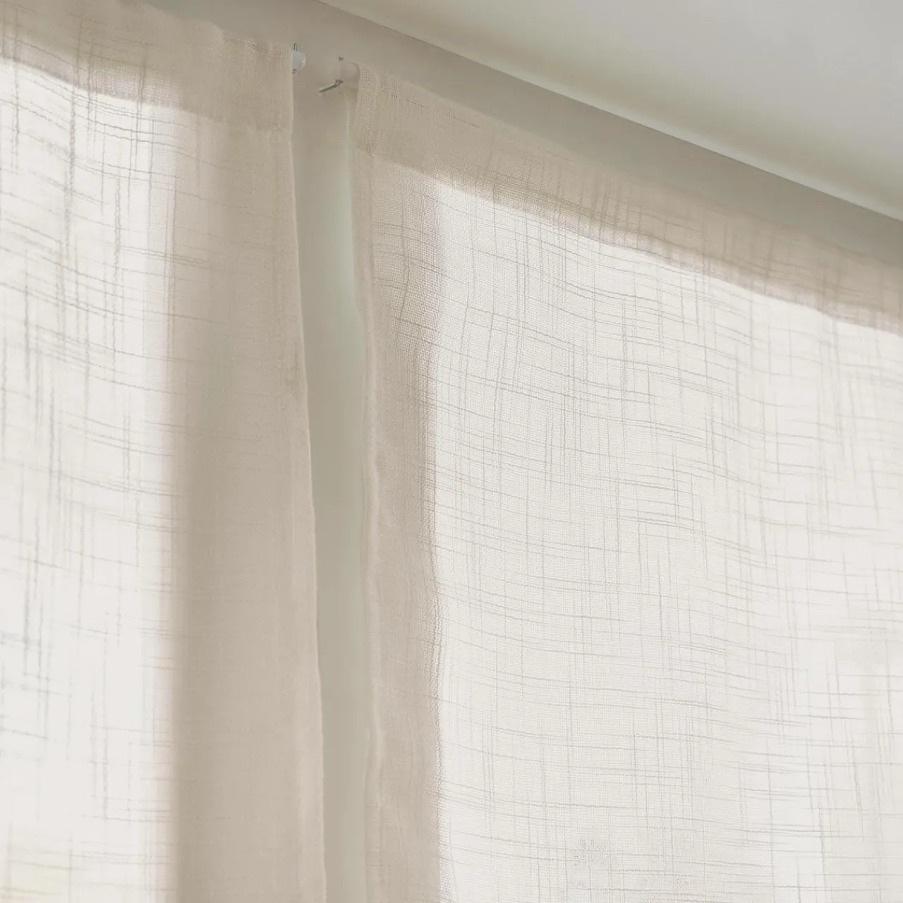 EMINZA Paire de voilages effet lin (60 x 120 cm) Robin Beige Discount