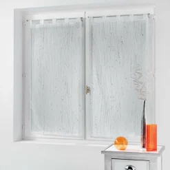 DOUCEUR D'INTERIEUR Paire de voilages à passants (90 x 160 cm) Filiane Blanc Clearance