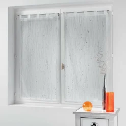 DOUCEUR D'INTERIEUR Paire de voilages à passants (45 x 160 cm) Filiane Blanc Hot