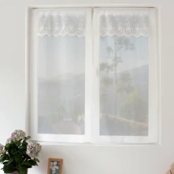 ENJOY HOME Paire de voilages passe-tringle (60 x 120 cm) Massala he Blanc Sale