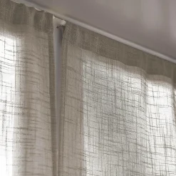 EMINZA Paire de voilages passe-tringle effet lin (60 x 120 cm) Robin Taupe Hot