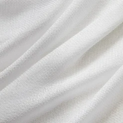 EMINZA Paire de voilages passe-tringle effet lin (60 x 160 cm) Luca Blanc