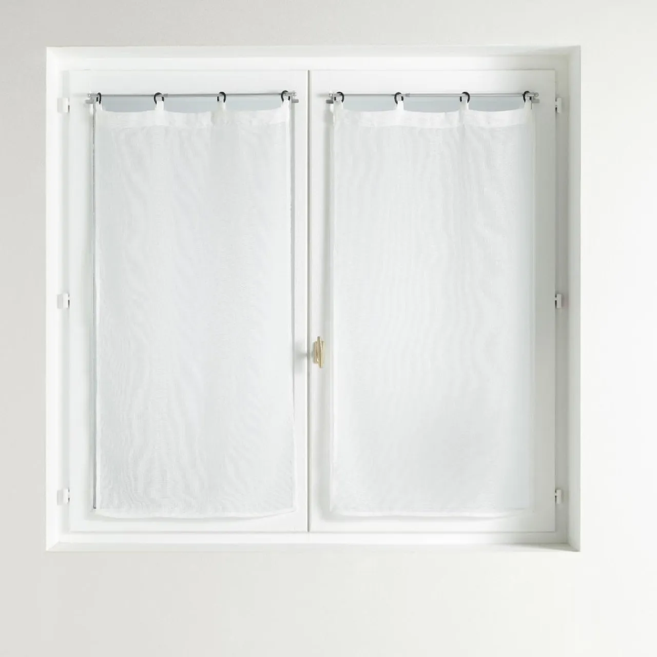 douceur d'intu017drieur Paire de voilages tissés oeillets (60 x 120 cm) Davina Blanc