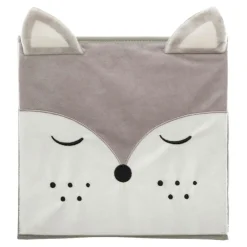 ATMOSPHERA Panier de rangement enfant (29 x 29 cm) Renard Gris Best