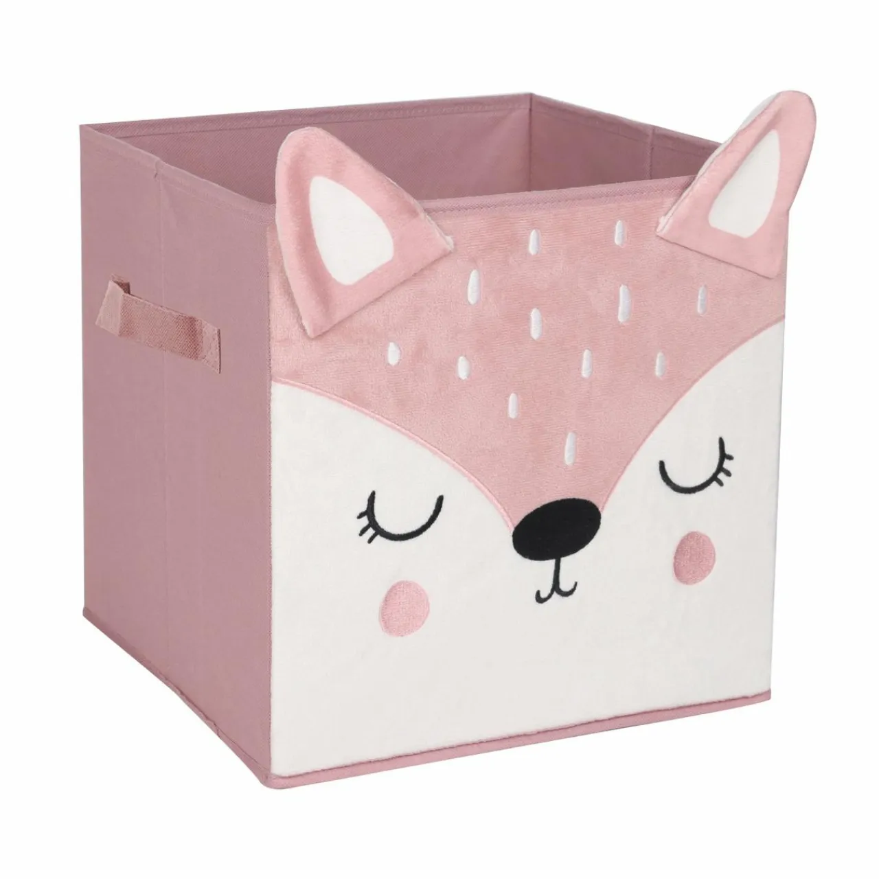 ATMOSPHERA Panier de rangement enfant (29 x 29 cm) Biche Rose Discount
