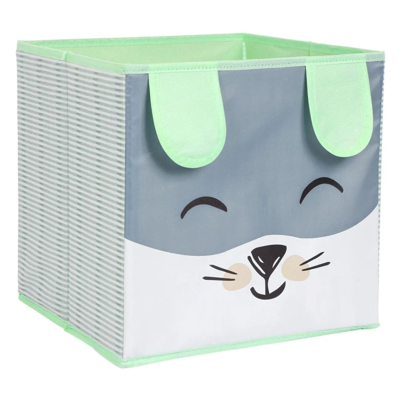 OSTARIA Panier de rangement enfant (29 x 29 cm) Lapin Vert Outlet