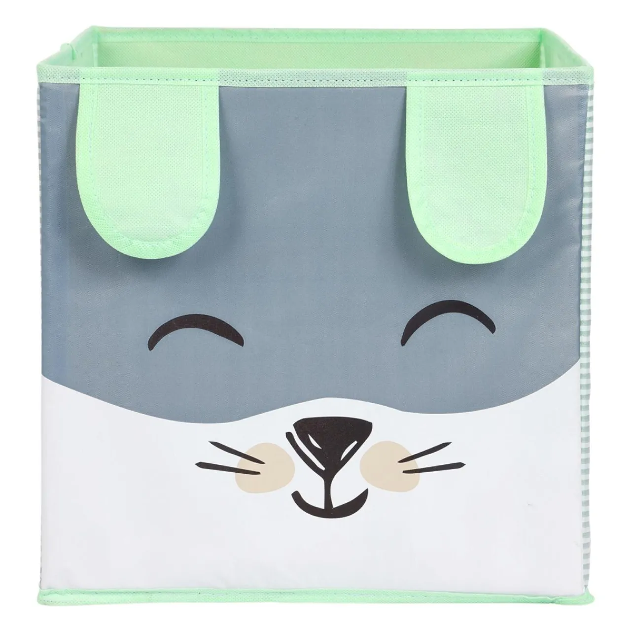OSTARIA Panier de rangement enfant (29 x 29 cm) Lapin Vert Outlet