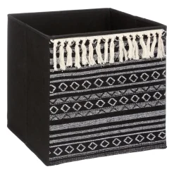 ATMOSPHERA Panier de rangement Ethnique Noir Hot
