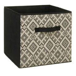 ATMOSPHERA Panier de rangement Ethnique et blanc Noir Hot