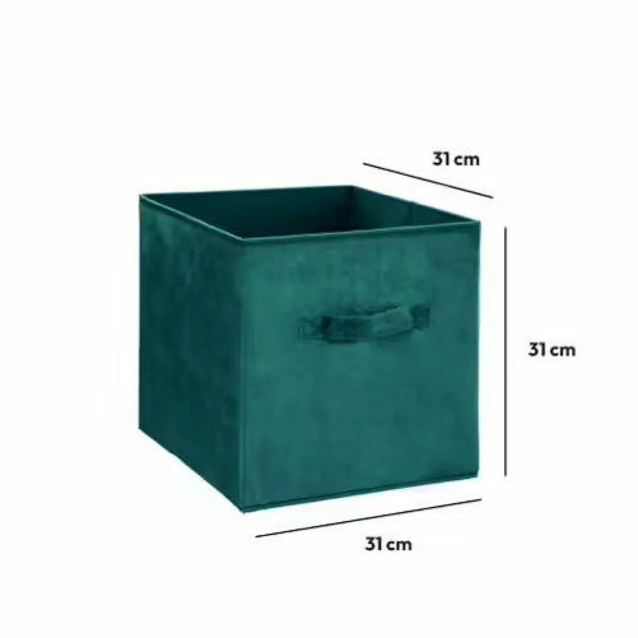 ATMOSPHERA Panier de rangement Velouria Bleu canard Sale