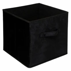 5 Five Simply Smart Panier de rangement velours (31 x 31 cm) Marin Noir Sale