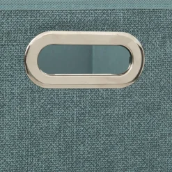 5 Five Simply Smart Panier de rangement (31 x 31 cm) Helena Bleu pétrole chiné Discount