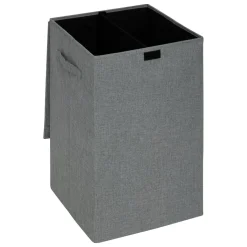 5 Five Simply Smart Panier à linge avec séparateur (H60 cm) Colors béton Gris