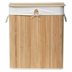 TENDANCE Panier à linge double compartiment Anako Naturel New