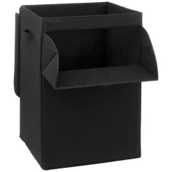 ATMOSPHERA Panier à linge pliable (36 x 36 x 55 cm) Colorama Noir Discount