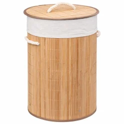 ATMOSPHERA Panier à linge rond Bambou Naturel New