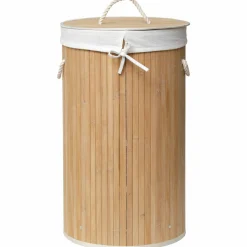 TENDANCE Panier à linge rond en bambou (H60 cm) Anako Naturel Clearance