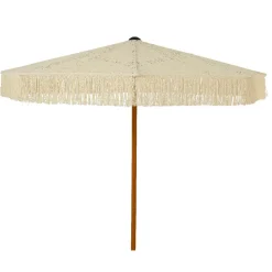 #N/A Parasol de jardin rond à franges (D2 m) Isy Dentelle Beige Best