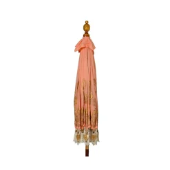 KAEMINGK Parasol de jardin rond à franges (D2 m) Jaipur Beige rosé et dorure Nude Discount