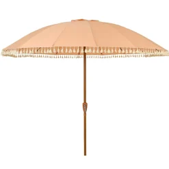 KAEMINGK Parasol de jardin rond à franges (D2.5 m) Mexico Rose Pêche Sale