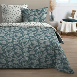STOF Parure de draps coton 4 pièces (140 x 190 cm) Gaëlle e Bleu Hot