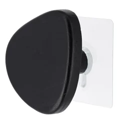 TENDANCE Patère murale adhésive (D9,5 cm) Galet Noir Discount
