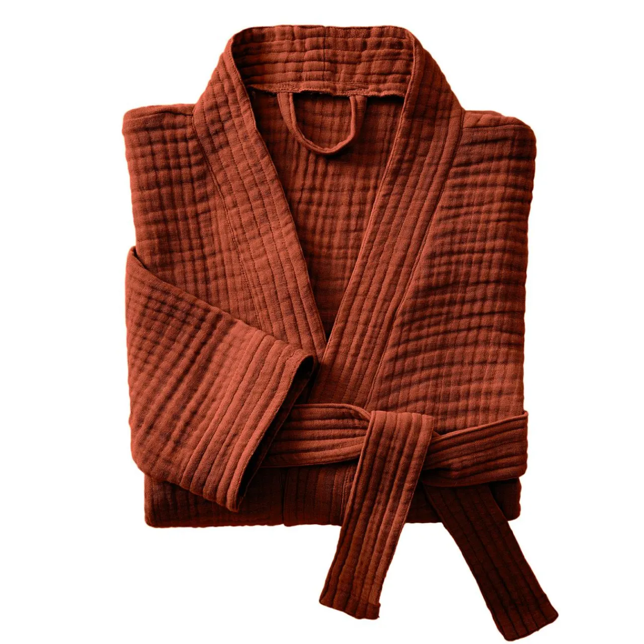 EMINZA Peignoir de bain gaze de coton L/XL Gaïa Terracotta Best