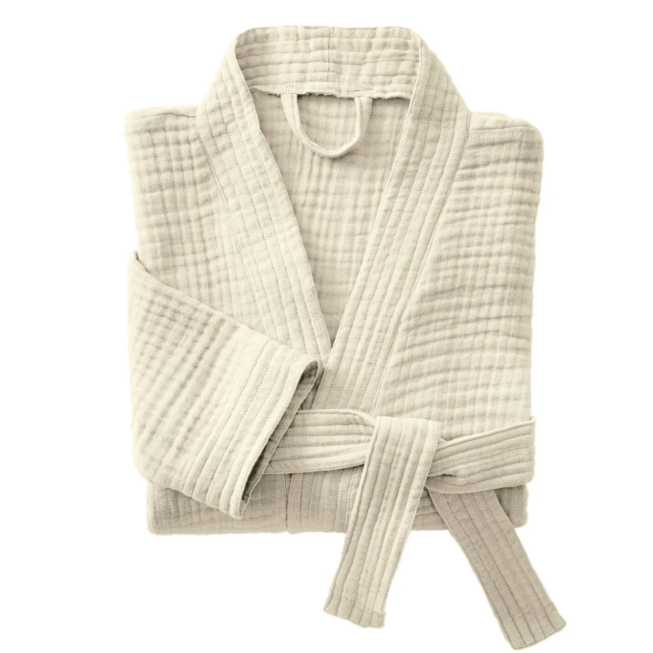 EMINZA Peignoir de bain gaze de coton S/M Gaïa pampa Beige Clearance