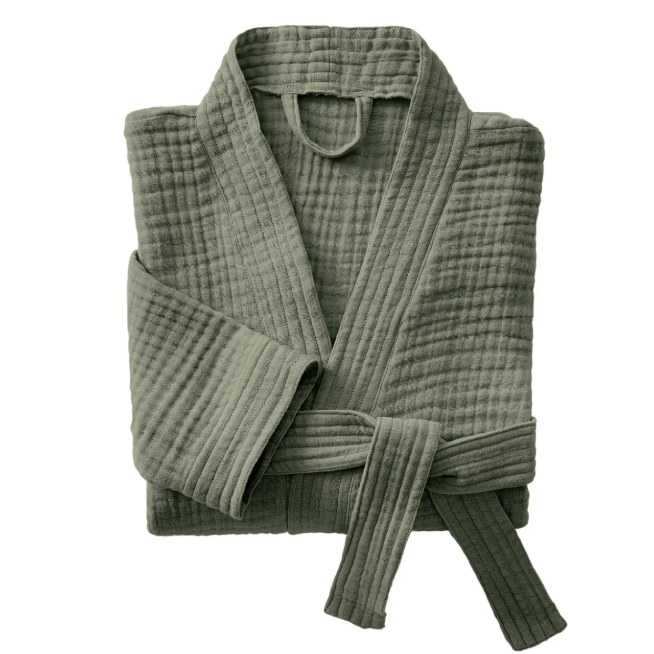 EMINZA Peignoir de bain gaze de coton S/M Gaïa Vert romarin Online