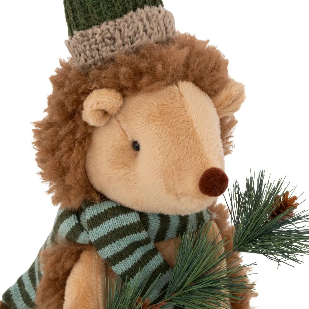 JJA Peluche assise (H61cm) Hérisson de la forêt et vert Beige