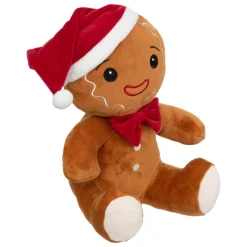 FEERIC LIGHTS Peluche de Noël (H25 cm) Bonhomme Pain d'épice Marron