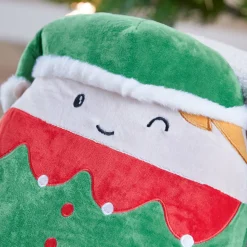 JJA Peluche (H32 cm) Joyeux Lutin de Noël Vert Hot