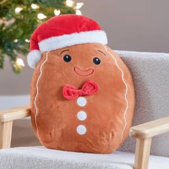 JJA Peluche (H35 cm) Joyeux Pain d'épices et rouge Marron