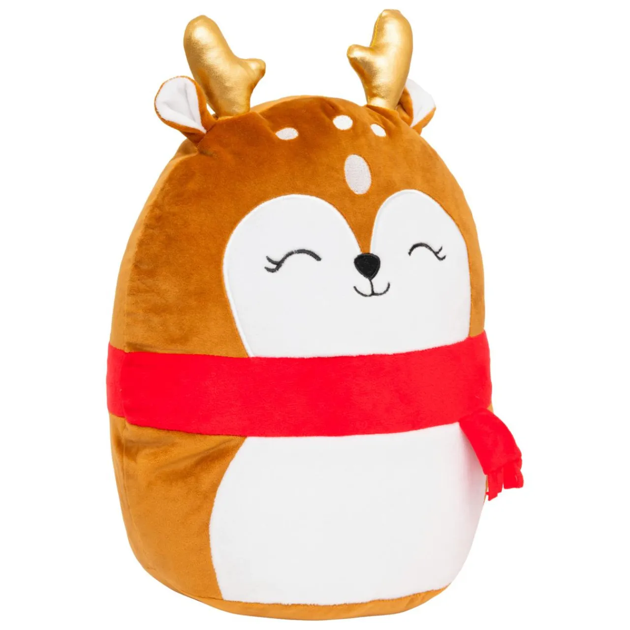 JJA Peluche (H35 cm) Joyeux Renne de Noël Marron