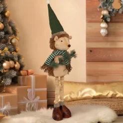 JJA Peluche jambes téléscopiques (H95 cm) Hérisson de la forêt et vert Beige Outlet