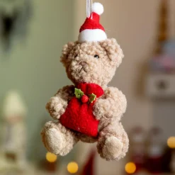 KAEMINGK Peluche à suspendre (H14 cm) Lison Ourson mignon Rouge